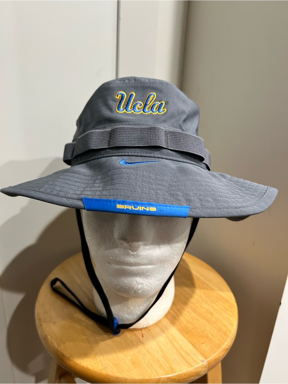 Nike Gray UCLA Bruins Wide-Brim Bucket Hat with Blue & Yellow Accents